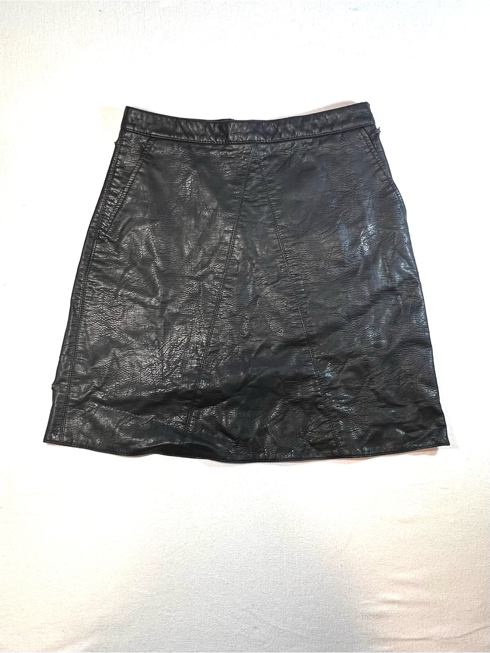 Zara Black Faux Leather Mini Skirt